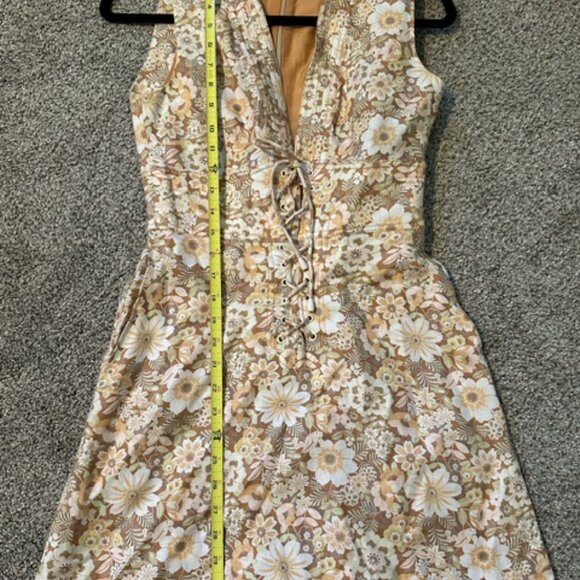 Zimmermann Zippy 100% Linen Luxury Lace-Up Mini Dress Women's Size 0 - Picture 2 of 7